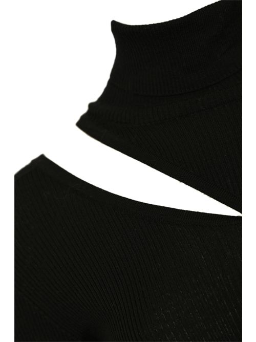 Dolcevita in lana con cut-out sulla spalla D. Exterior | 614132NERO